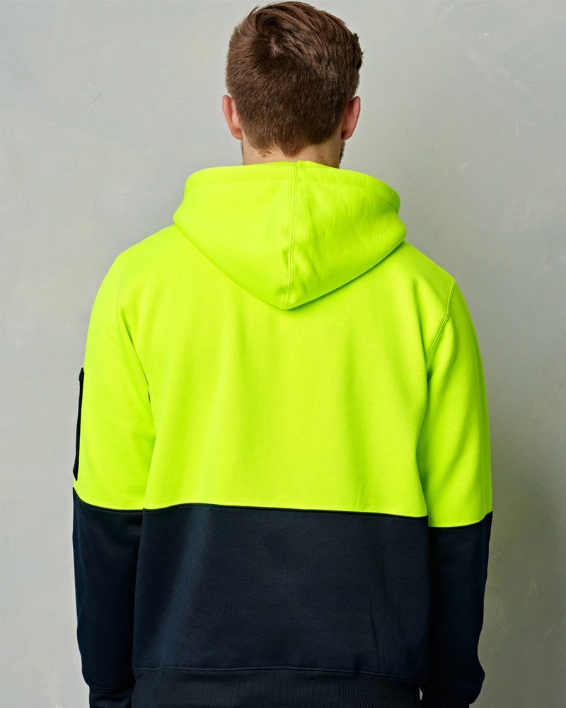 SW38 HI-VIS TWO TONE FLEECY HOODIE UNISEX