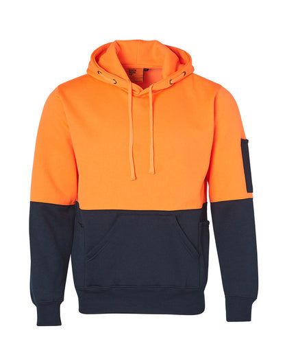 SW38 HI-VIS TWO TONE FLEECY HOODIE UNISEX