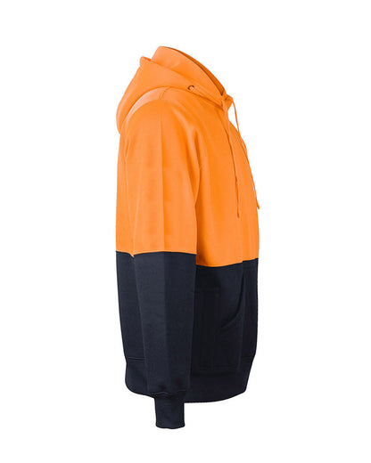 SW38 HI-VIS TWO TONE FLEECY HOODIE UNISEX